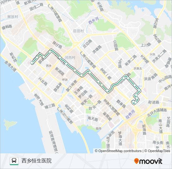 公交M380路的线路图