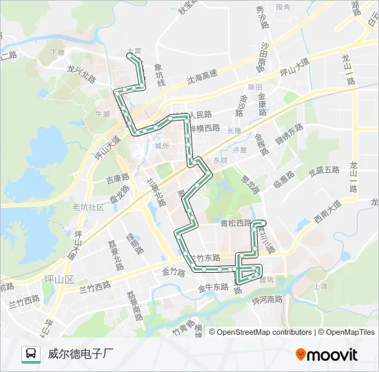 M384 Bus Line Map