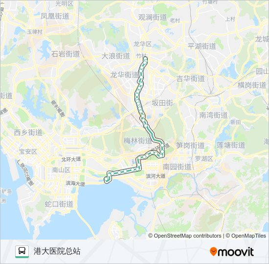 公交M391路的线路图