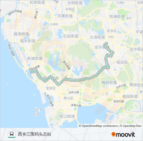 公交M393路的线路图