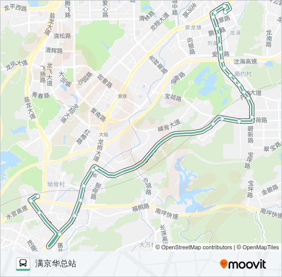 公交M394路的线路图