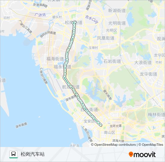 公交M396路的线路图
