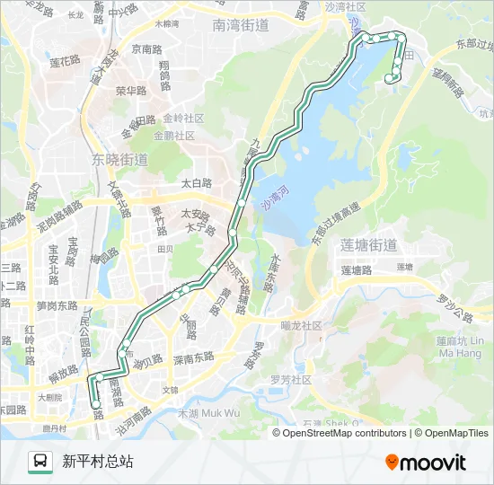 M399 Bus Line Map