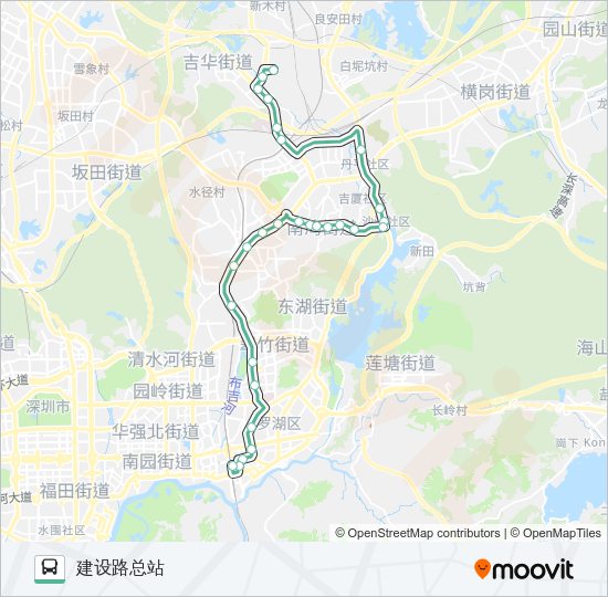 公交M404路的线路图