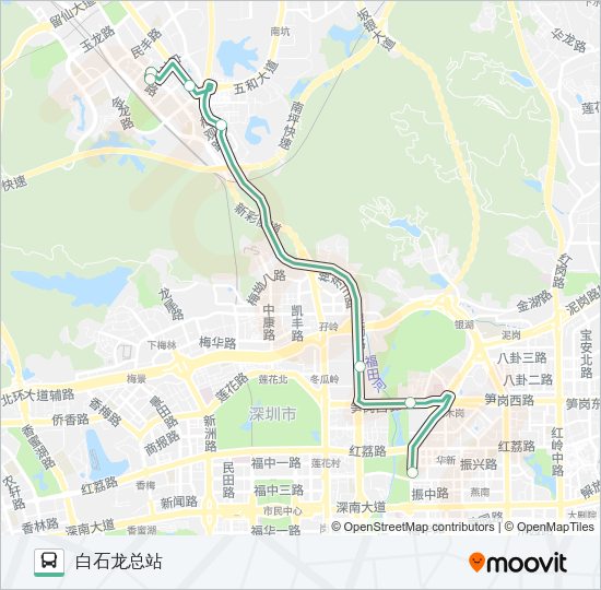 公交M405路的线路图