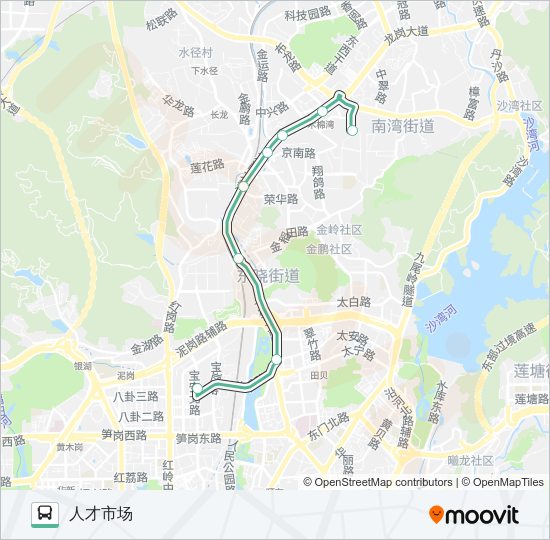 公交M406路的线路图