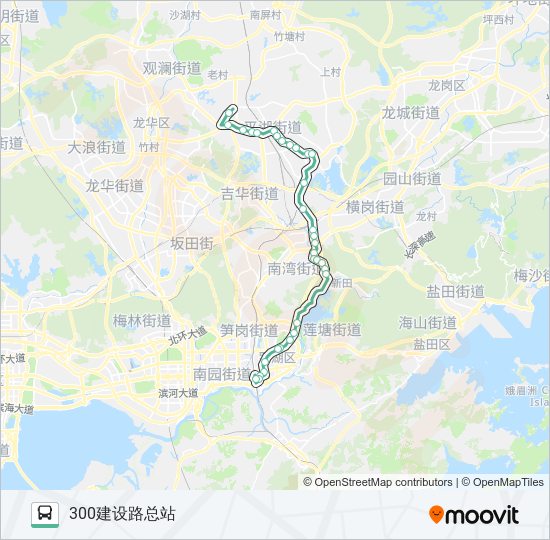 公交M407路的线路图