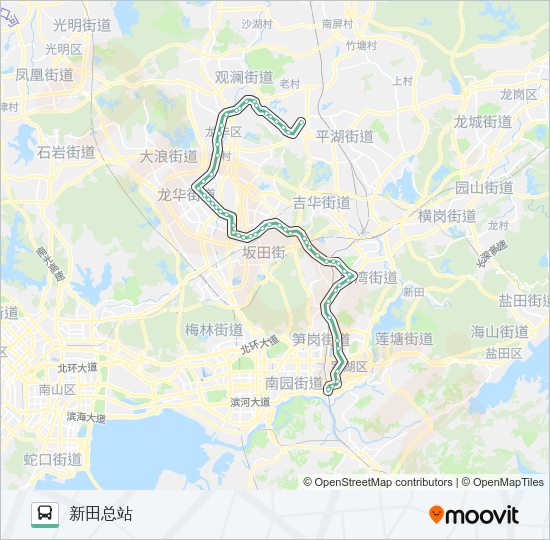 公交M408路的线路图