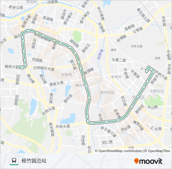 公交M411路的线路图