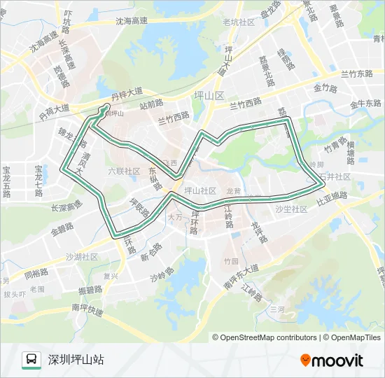 公交M422路的线路图