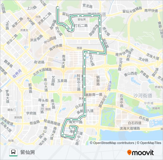 公交M429路的线路图