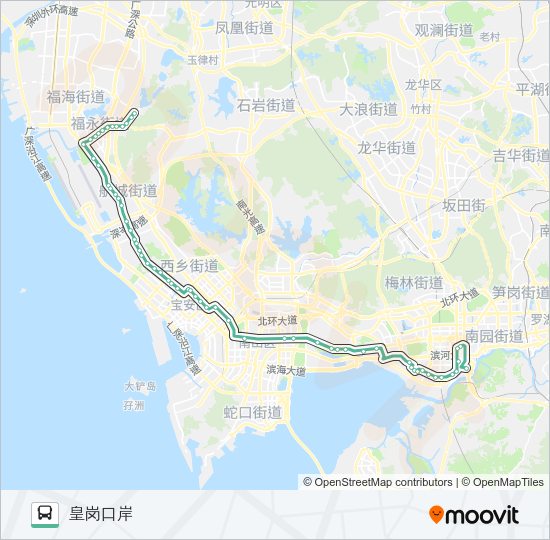 公交M433路的线路图