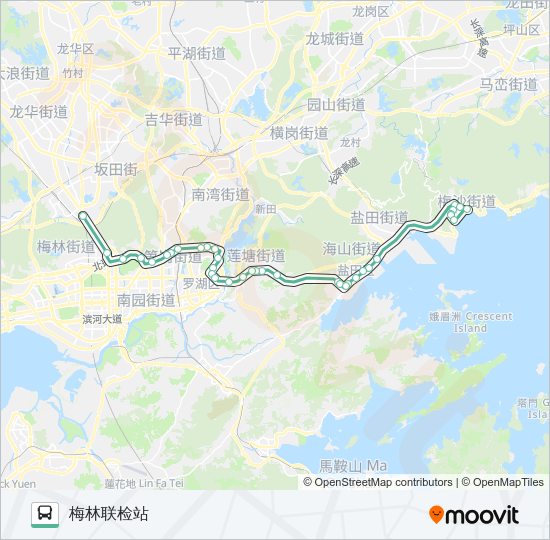 公交M437路的线路图