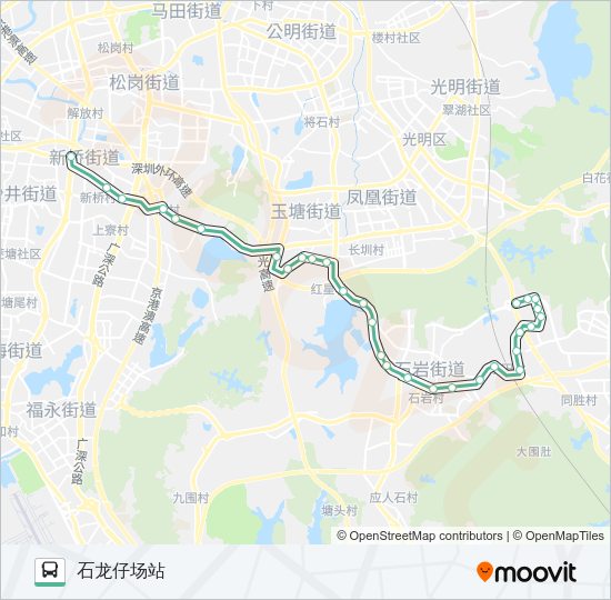 公交M442路的线路图