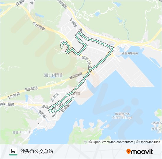 公交M444路的线路图