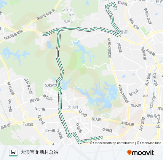 公交M449路的线路图
