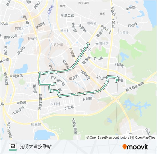 公交M451路的线路图