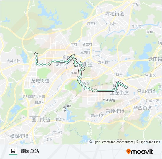 公交M452路的线路图
