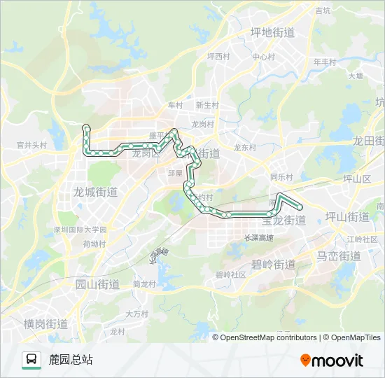 公交M452路的线路图