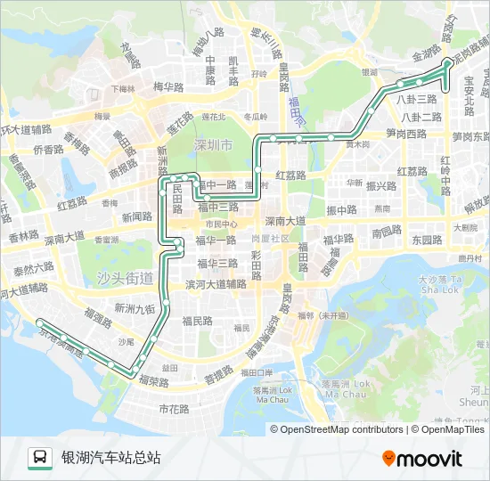 M454 Bus Line Map