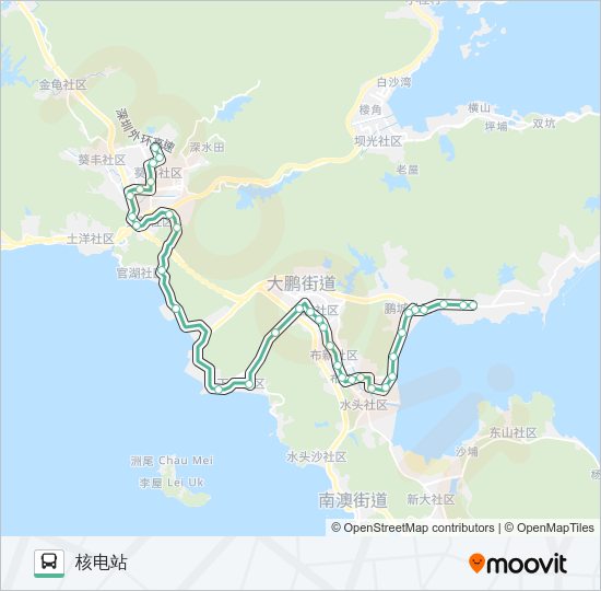 公交M457路的线路图