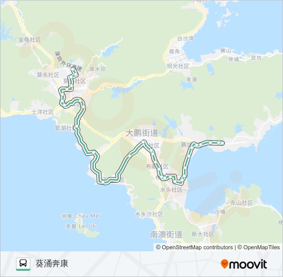 公交M457路的线路图