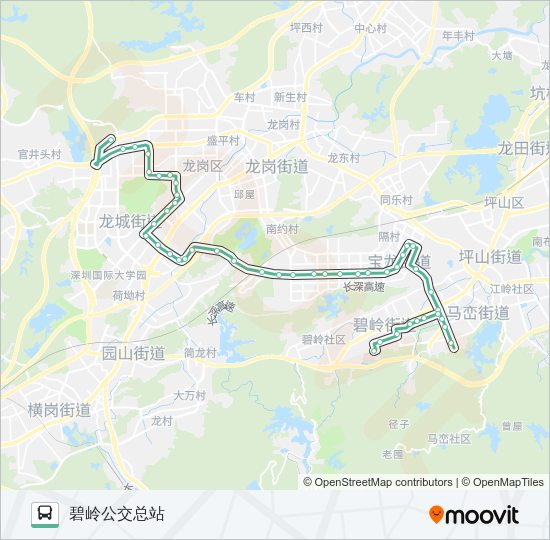 公交M458路的线路图
