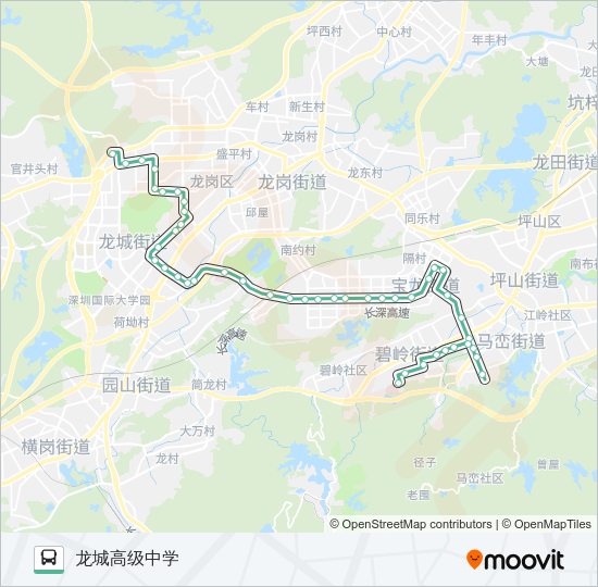 公交M458路的线路图