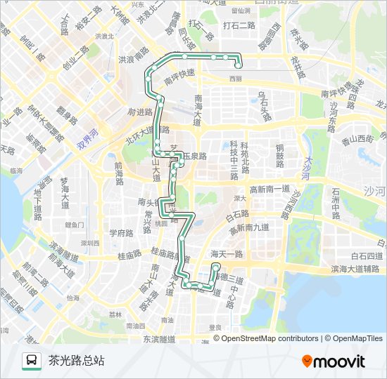 公交M475路的线路图