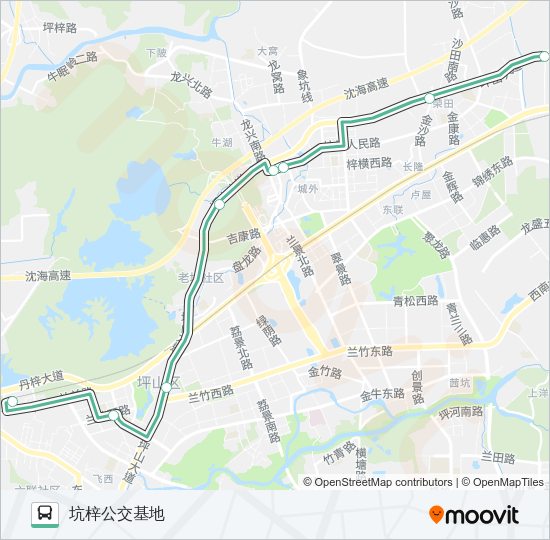 公交M478路的线路图