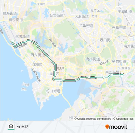 公交机场2路的线路图