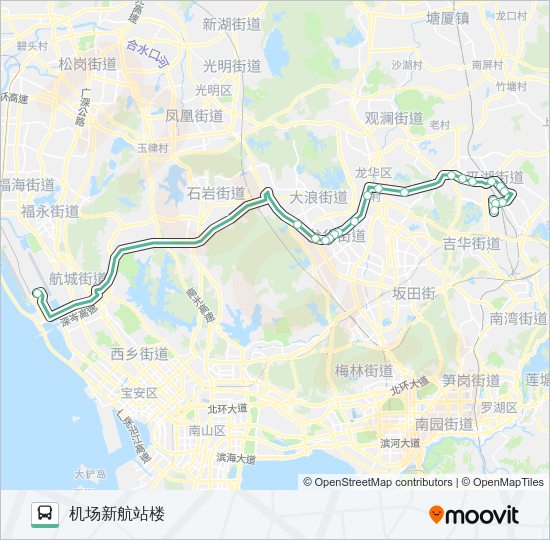 公交机场4路的线路图