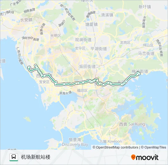 公交机场6路的线路图