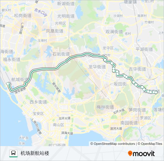 公交机场7路的线路图