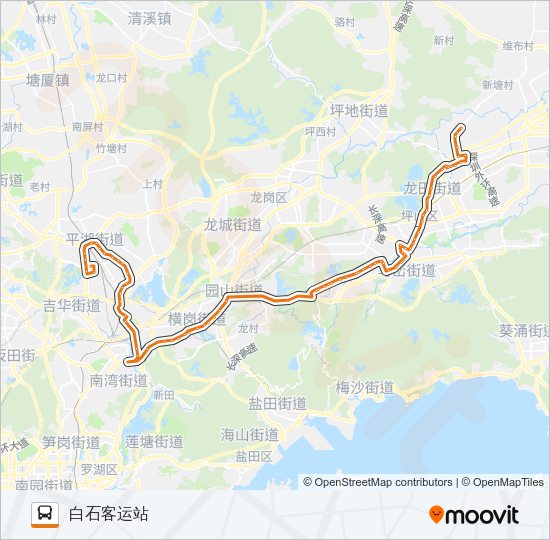 公交深惠3路的线路图