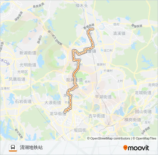公交深莞1路的线路图