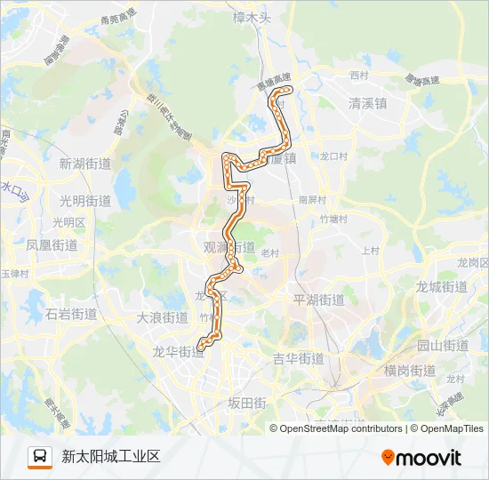 公交深莞1路的线路图