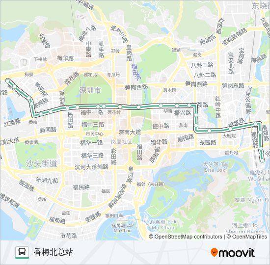 公交25区间路的线路图