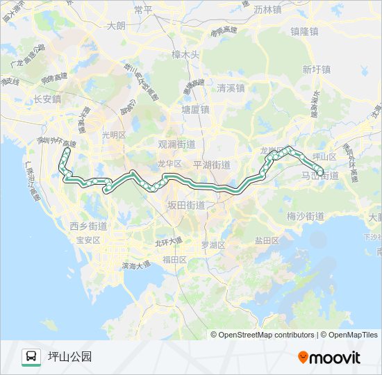 公交新通宝T1路的线路图