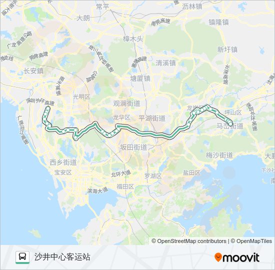 公交新通宝T1路的线路图
