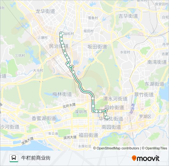 公交302区间路的线路图