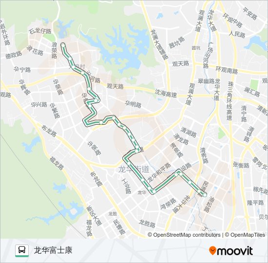 公交324区间路的线路图