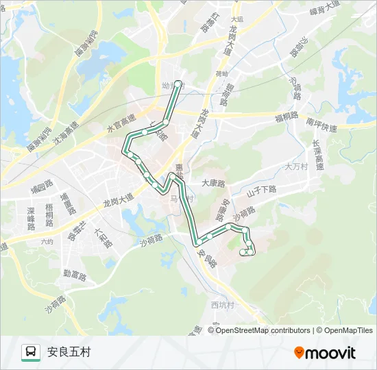 公交930安良路的线路图