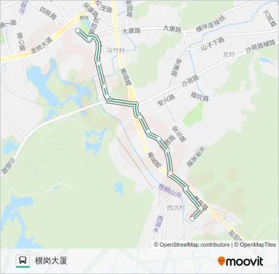 930西坑线 Bus Line Map