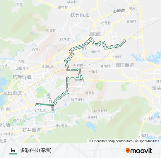 大亚湾336 Bus Line Map