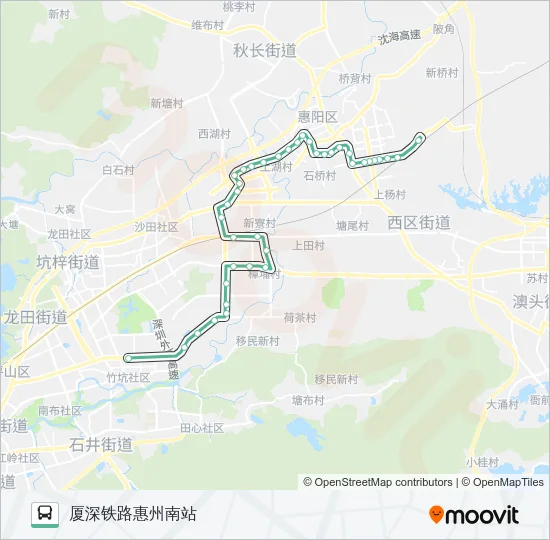 大亚湾336 Bus Line Map