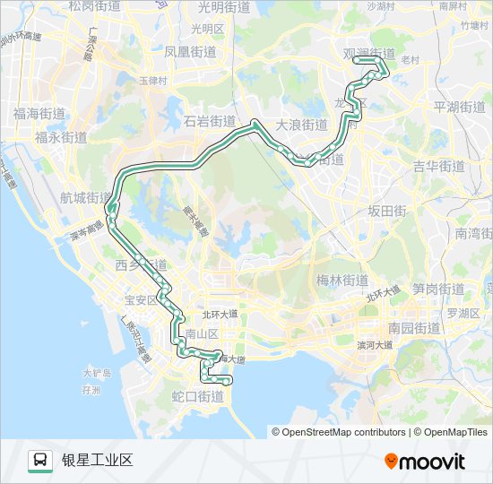 公交新通宝T2A路的线路图