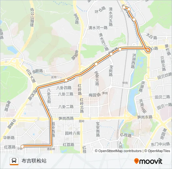 公交高峰专1号路的线路图