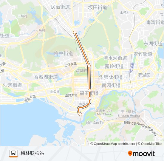 公交高峰专3号路的线路图