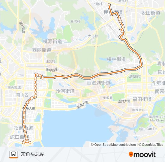 公交高峰专7号路的线路图